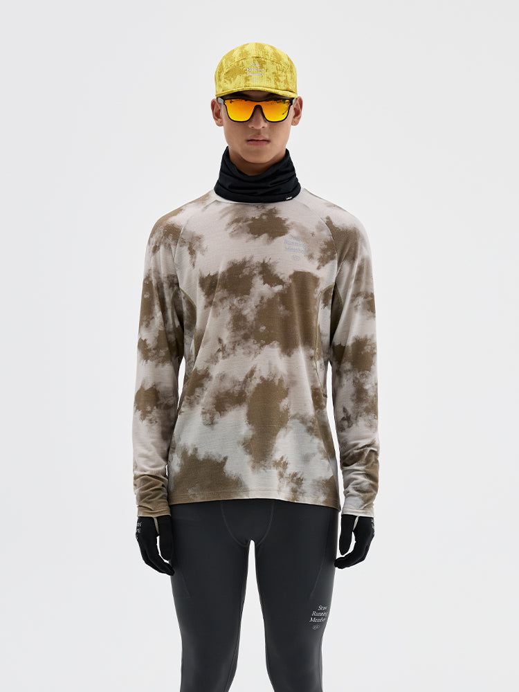 Printed Wool Athletic Long Sleeve