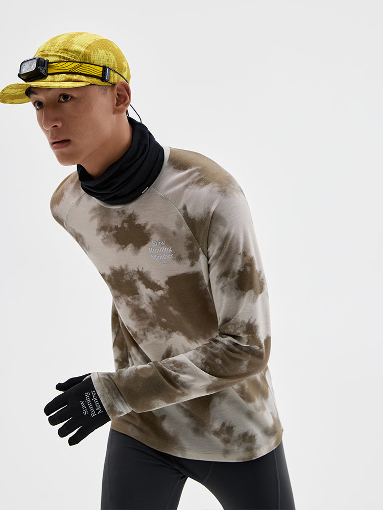 Printed Wool Athletic Long Sleeve