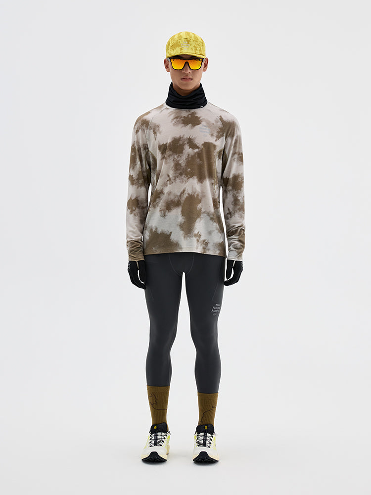 Printed Wool Athletic Long Sleeve