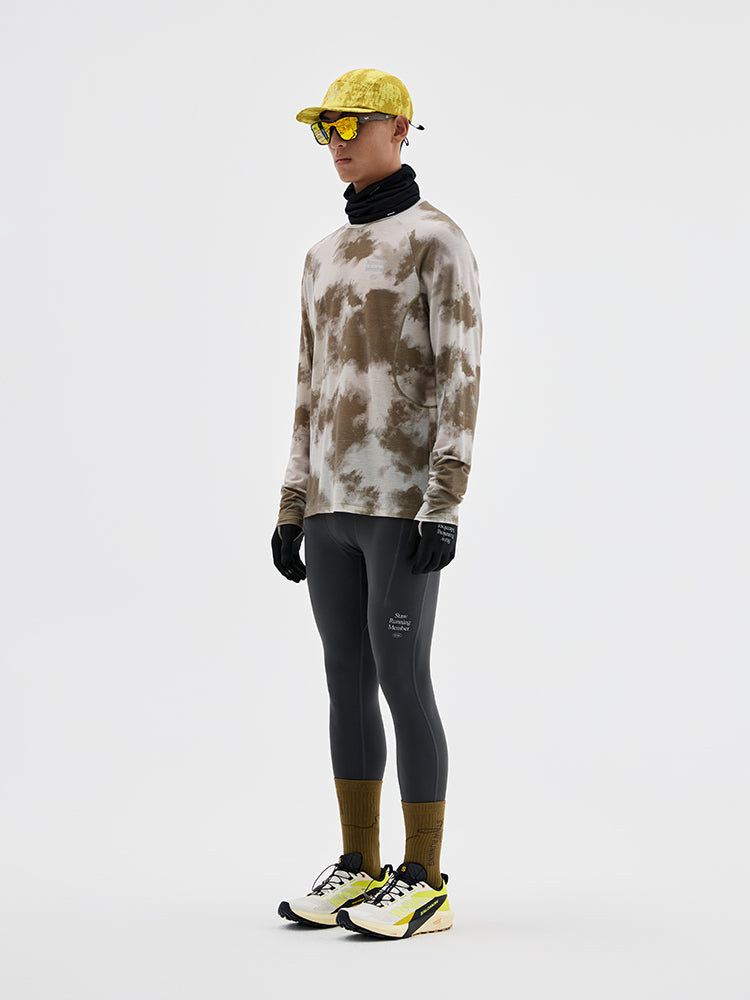 Printed Wool Athletic Long Sleeve