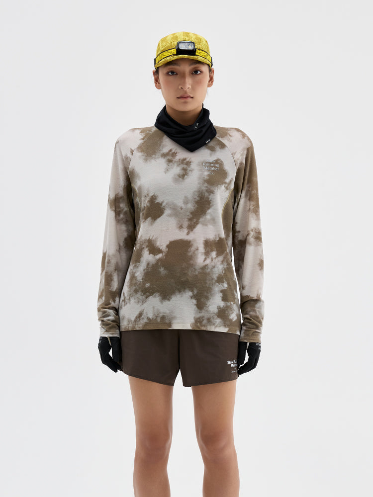 Printed Wool Athletic Long Sleeve