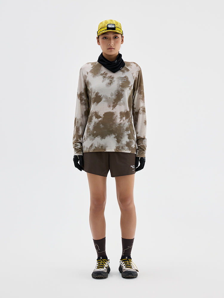 Printed Wool Athletic Long Sleeve