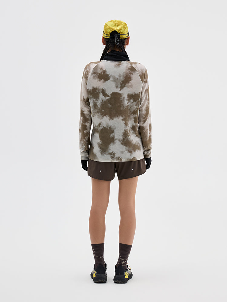 Printed Wool Athletic Long Sleeve