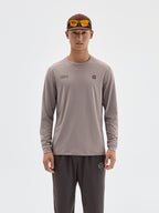 Runner‑Themed Printed Long‑Sleeve Running Top