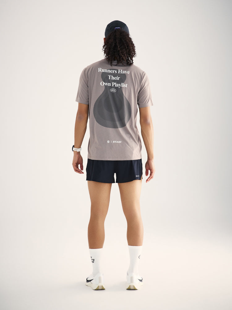 Music-Themed Printed Running T-Shirt