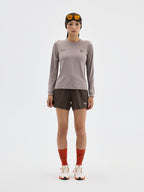 Runner‑Themed Printed Long‑Sleeve Running Top