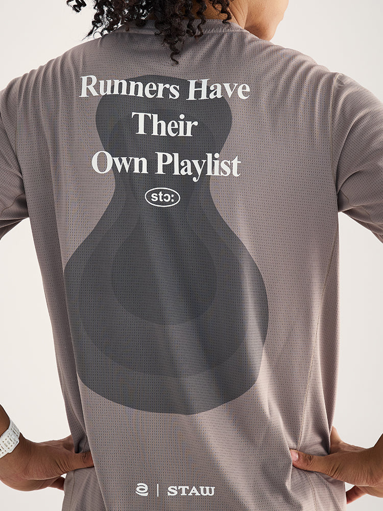 Music-Themed Printed Running T-Shirt
