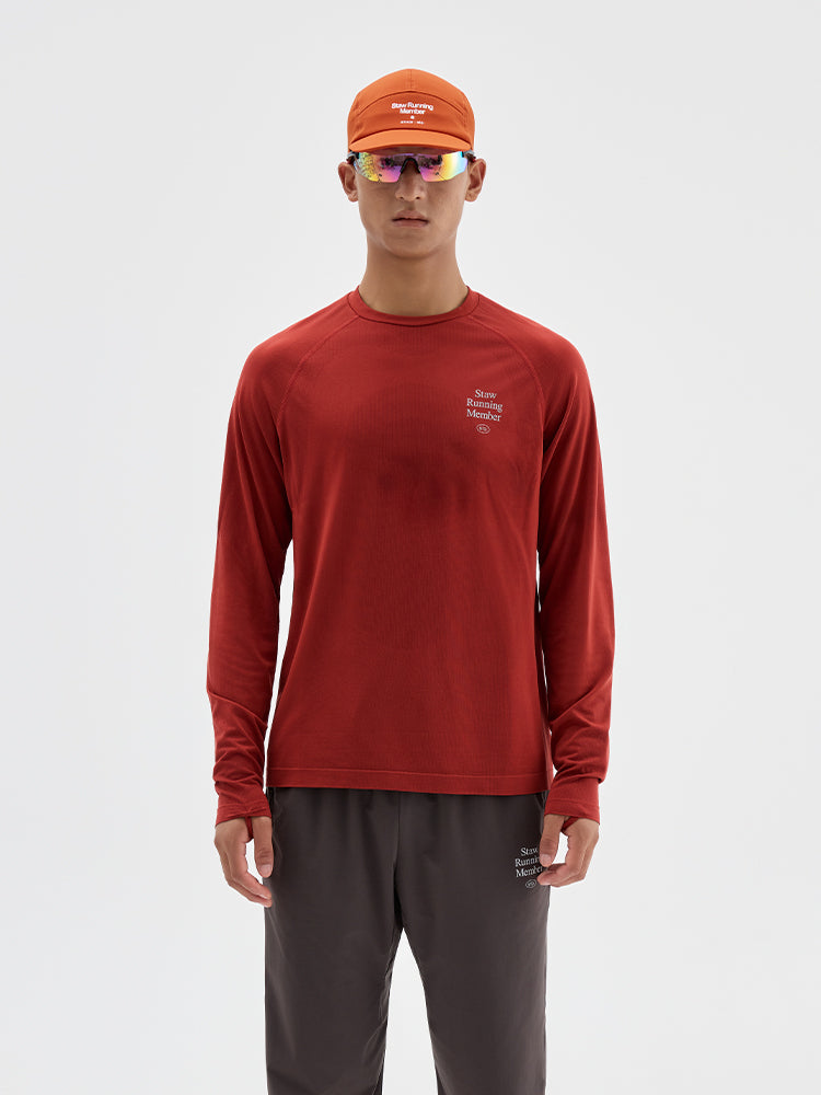 Integrated Knit Athletic Long-Sleeve Top