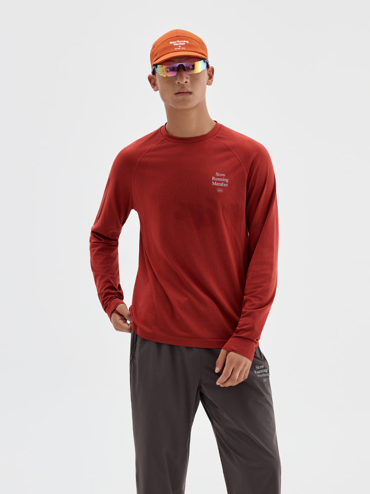 Integrated Knit Athletic Long-Sleeve Top