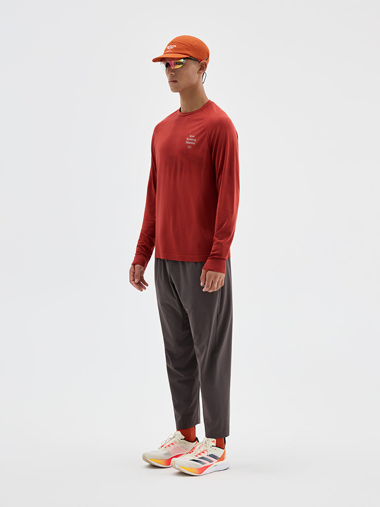 Integrated Knit Athletic Long-Sleeve Top