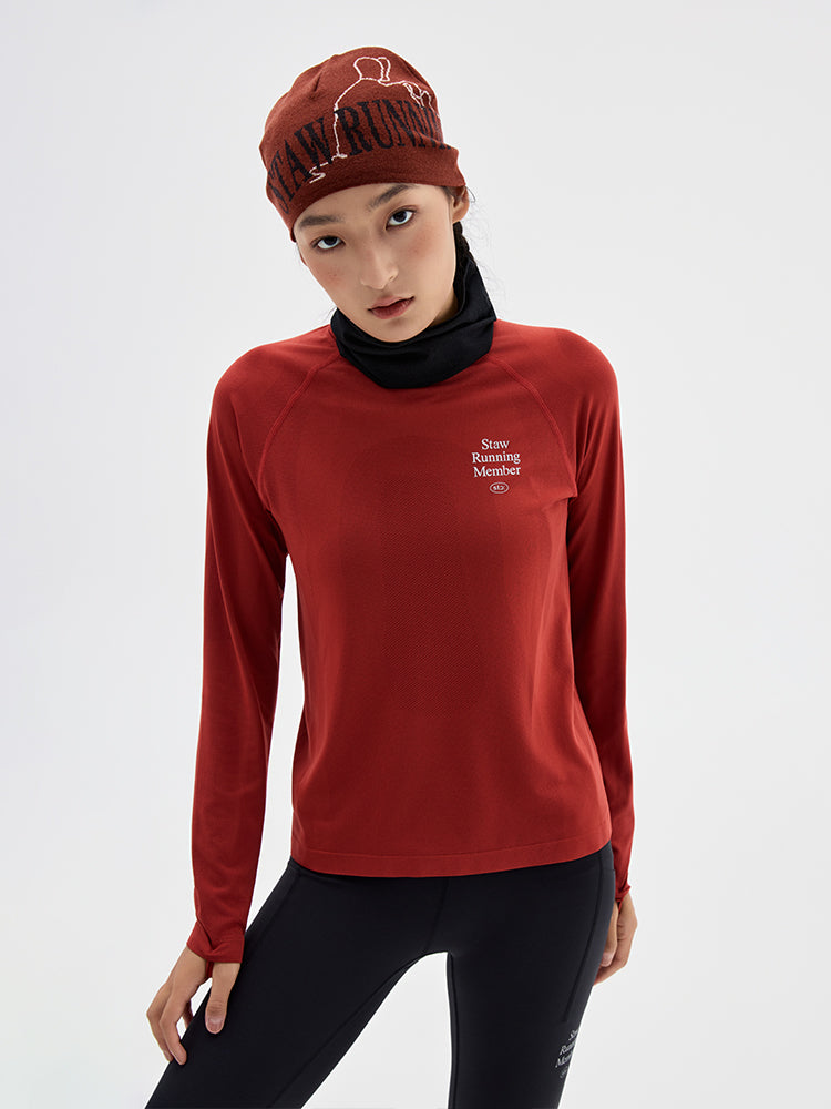 Integrated Knit Athletic Long-Sleeve Top