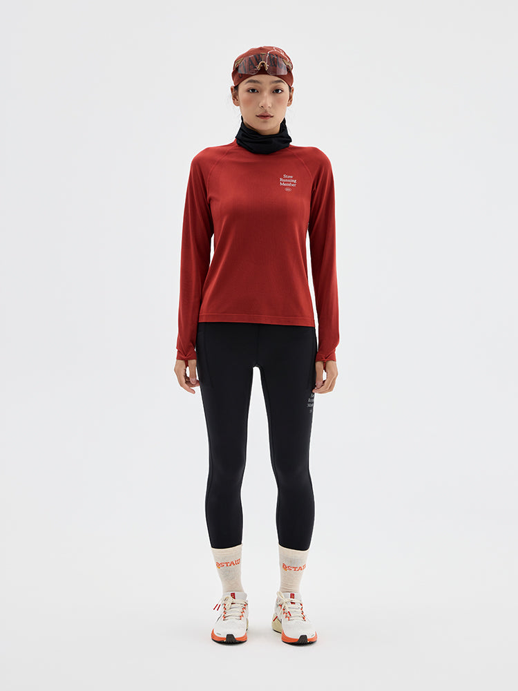 Integrated Knit Athletic Long-Sleeve Top