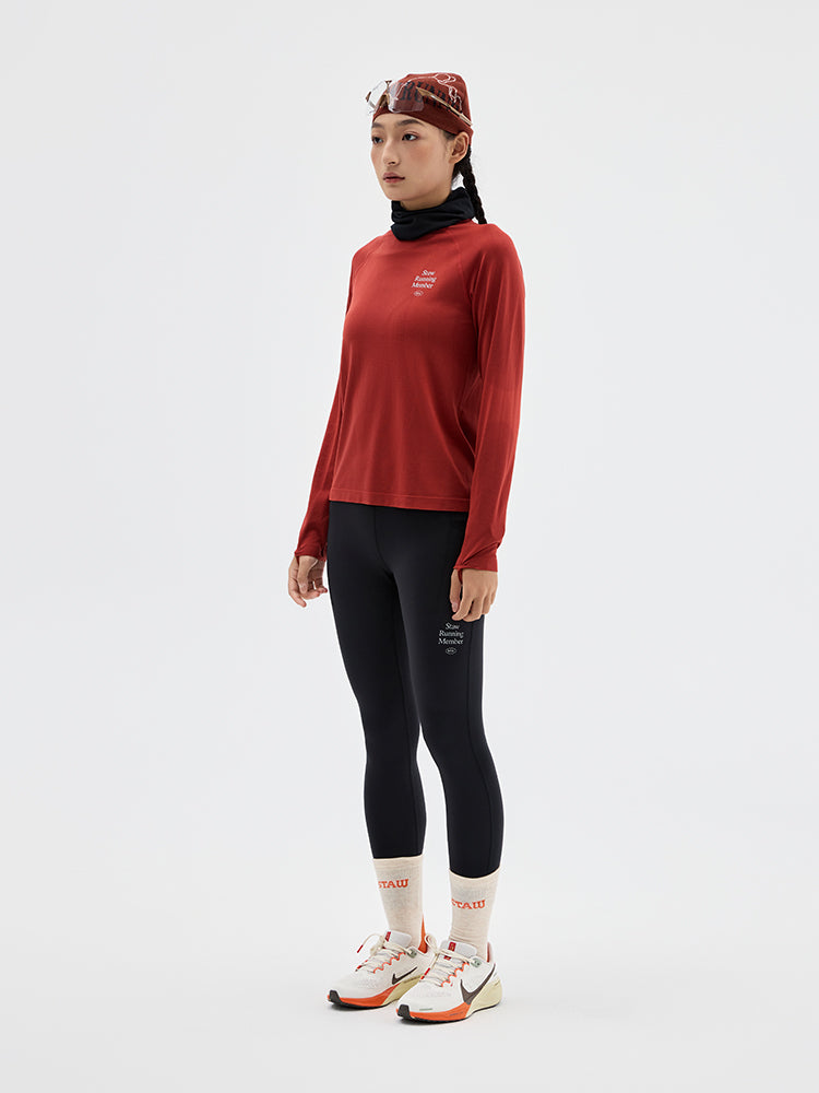 Integrated Knit Athletic Long-Sleeve Top