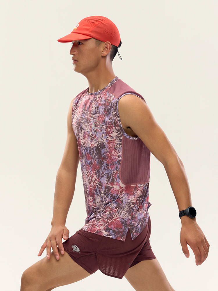 Printed Zoned Sports Tank Top