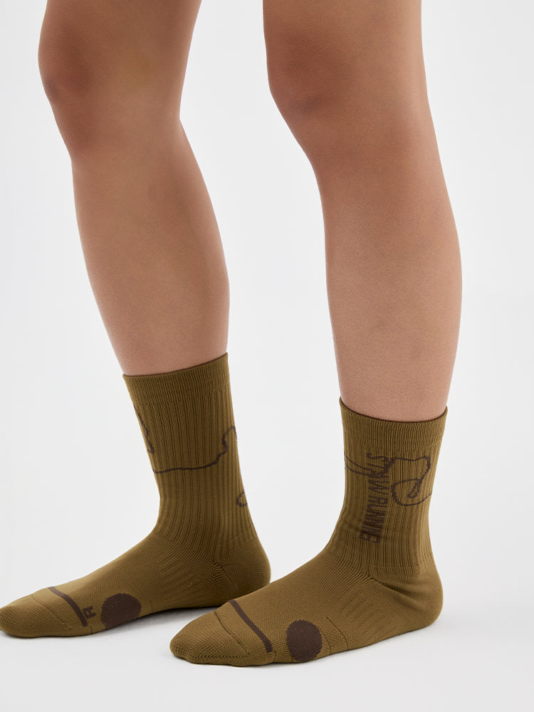 Jacquard Color-Blocked Running Socks