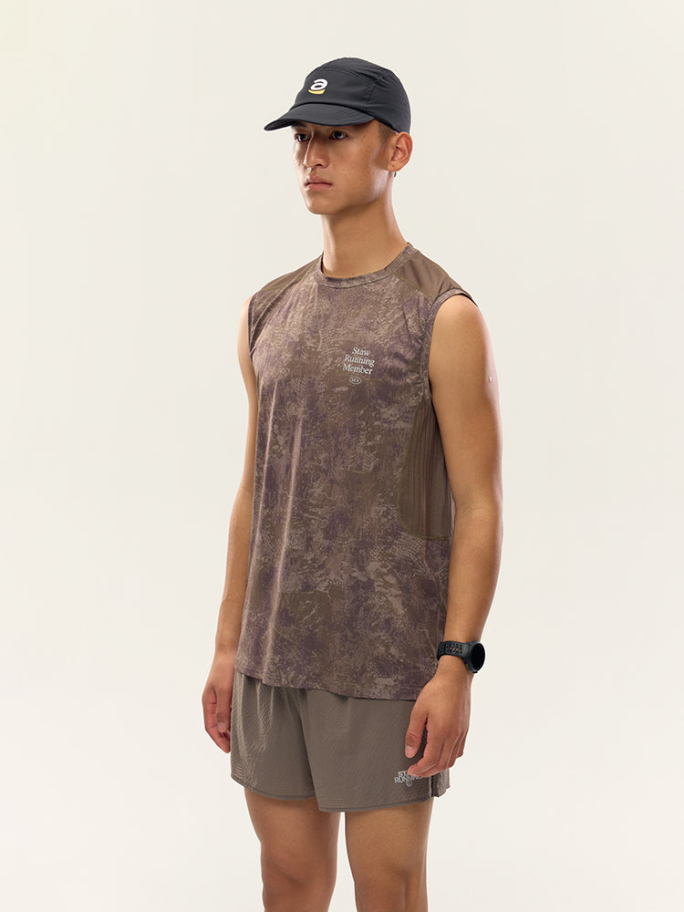 Printed Zoned Sports Tank Top
