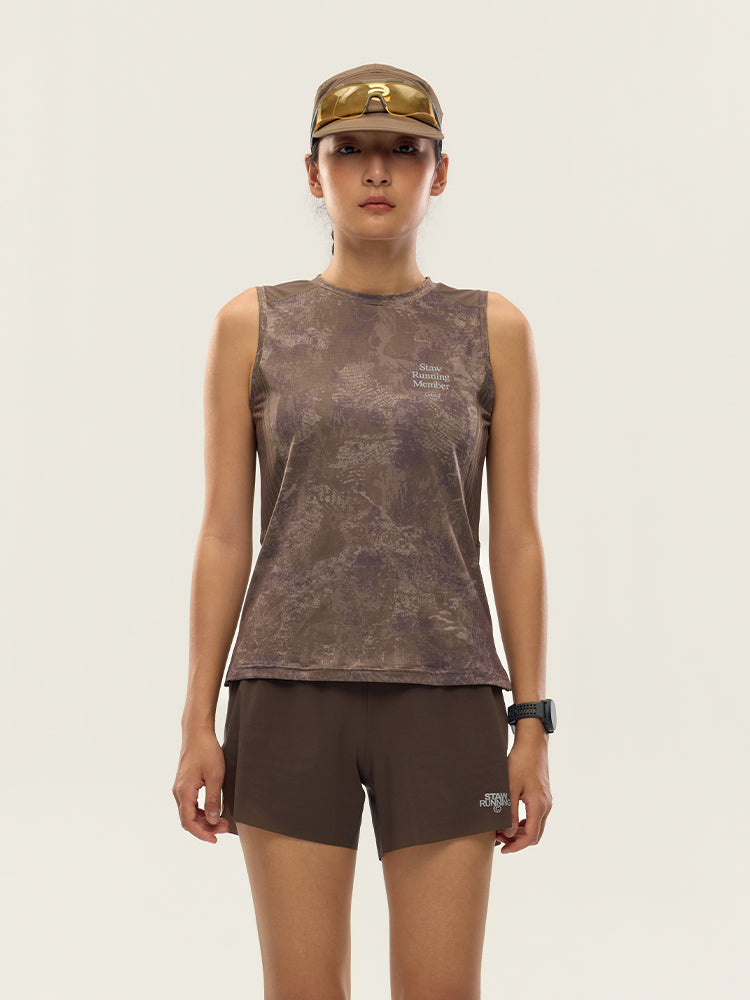 Printed Zoned Sports Tank Top