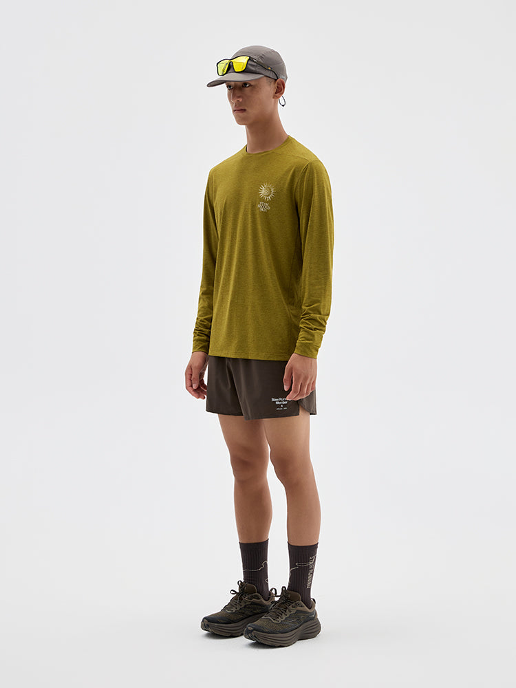 Nature Force Runner Printed Long-Sleeve Top