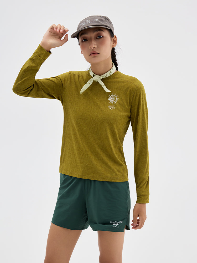Nature Force Runner Printed Long-Sleeve Top