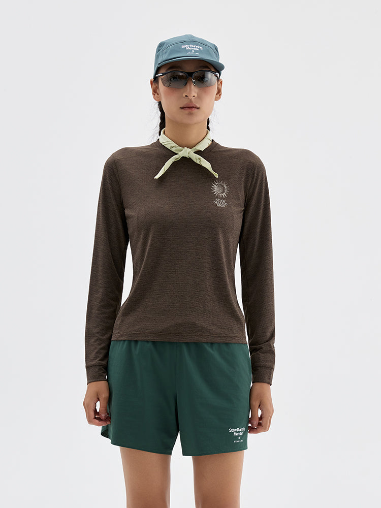 Nature Force Runner Printed Long-Sleeve Top