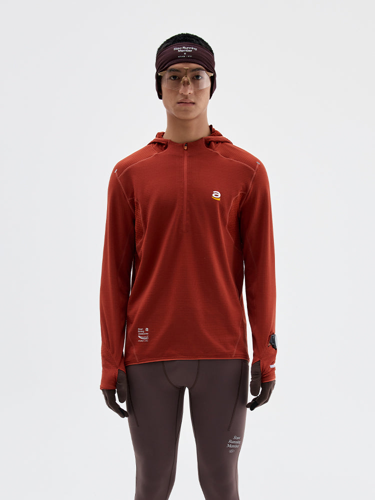 0°C 2.0 Fleece Lined Hooded Running Long Sleeve