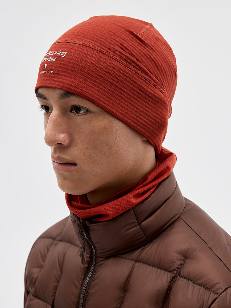 Grid Fleece Running Beanie