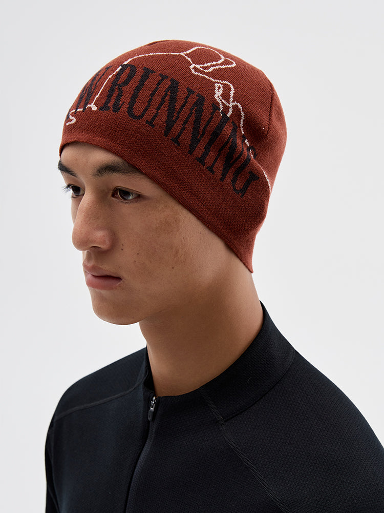 Jacquard Color-Blocked Merino Wool Beanie