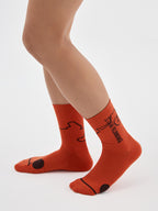 Jacquard Color-Blocked Running Socks