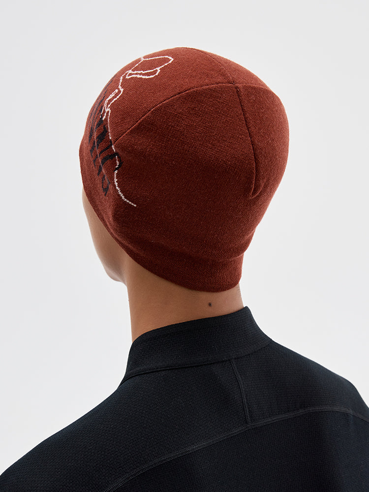 Jacquard Color-Blocked Merino Wool Beanie