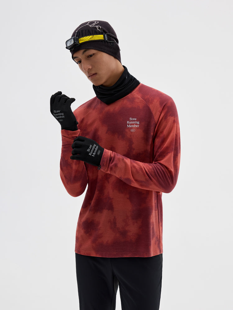 Printed Wool Athletic Long Sleeve