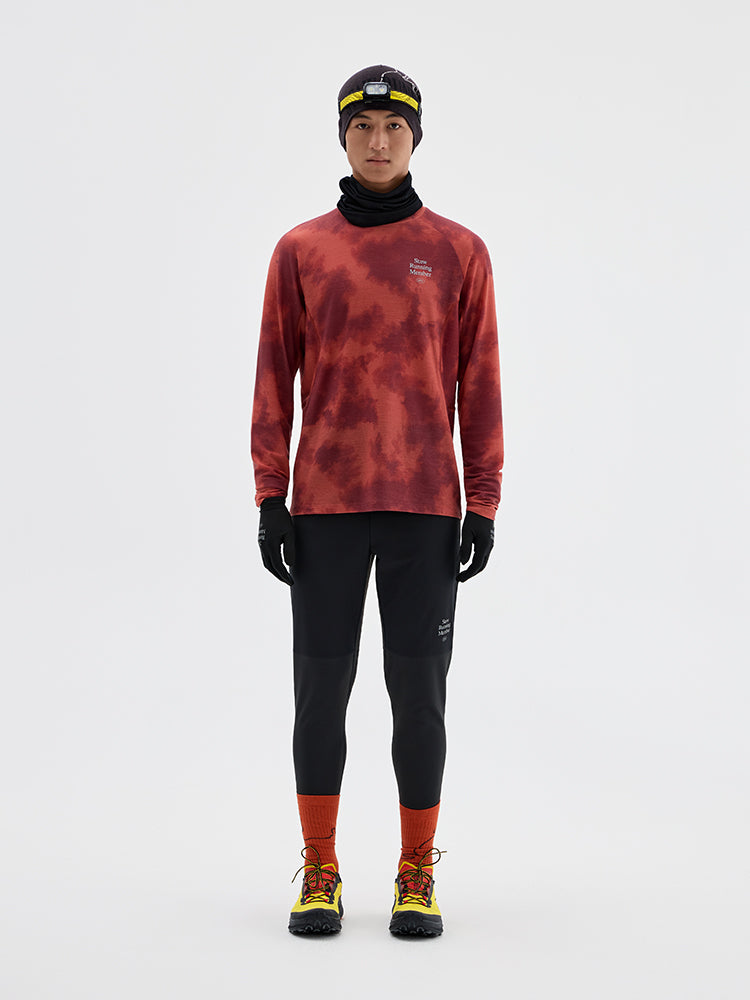 Printed Wool Athletic Long Sleeve
