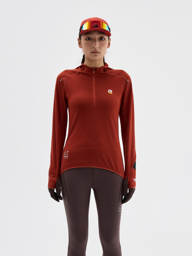 0°C 2.0 Fleece Lined Hooded Running Long Sleeve