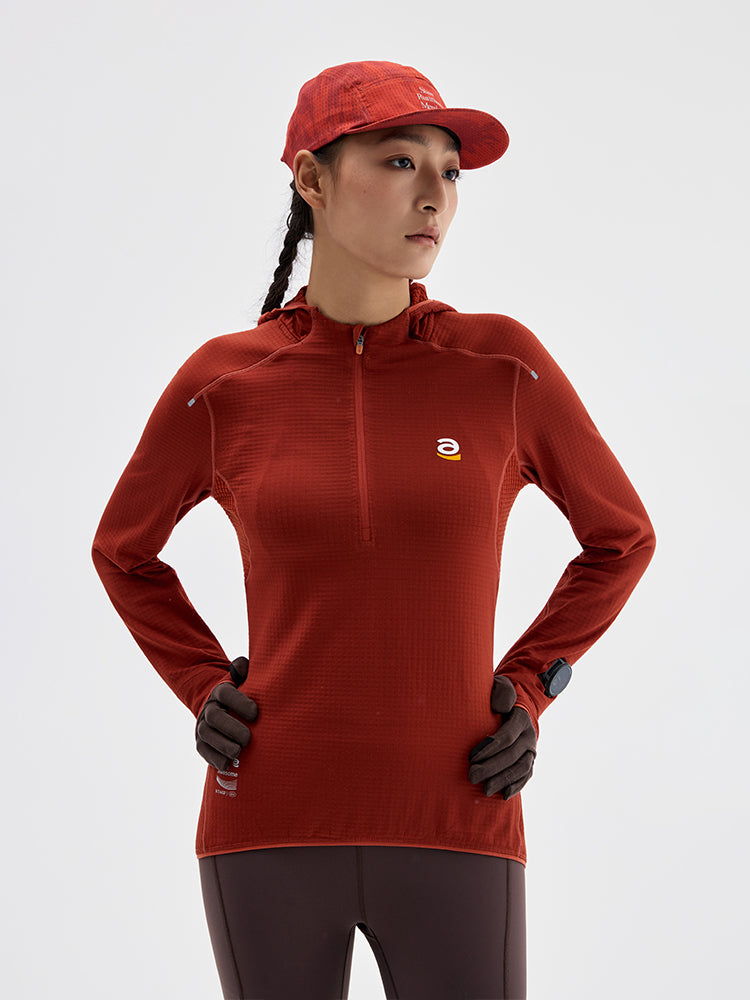 0°C 2.0 Fleece Lined Hooded Running Long Sleeve