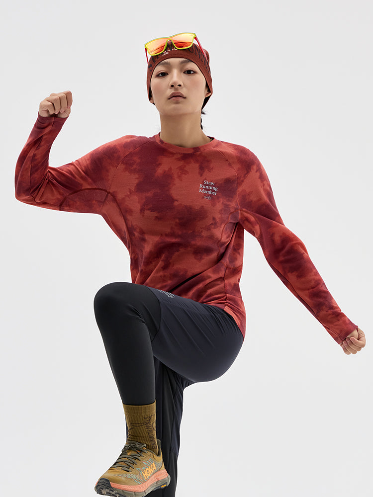 Printed Wool Athletic Long Sleeve