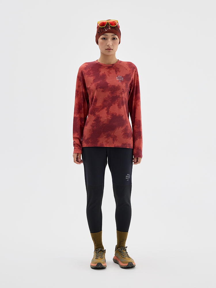 Printed Wool Athletic Long Sleeve
