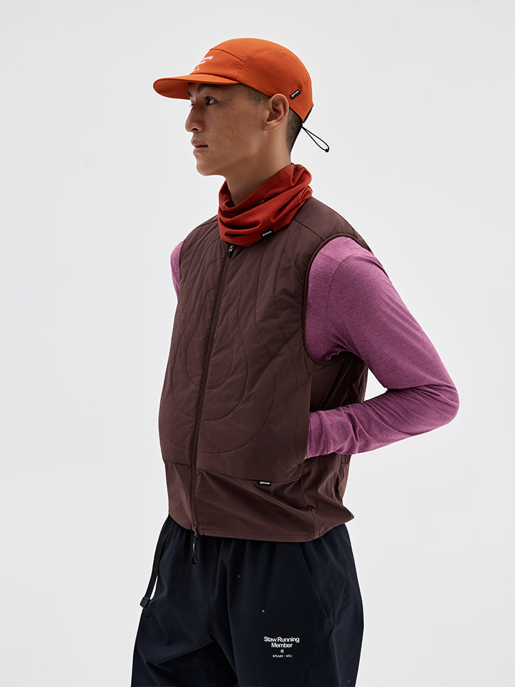 Quilted Collarless Sports Puffer Vest