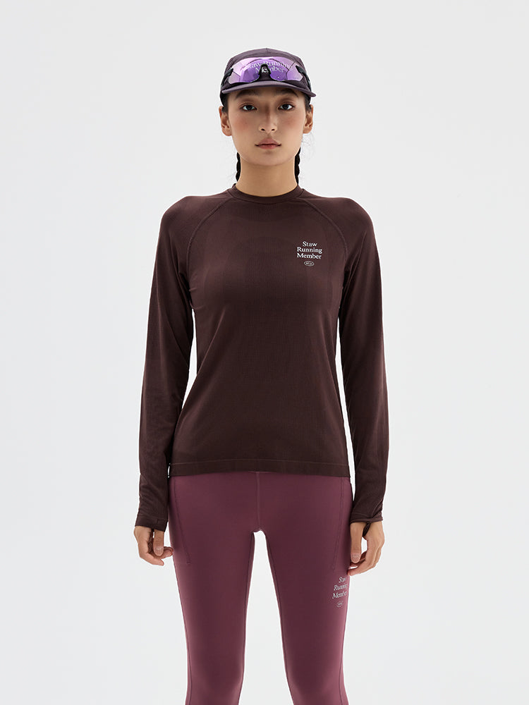 Integrated Knit Athletic Long-Sleeve Top