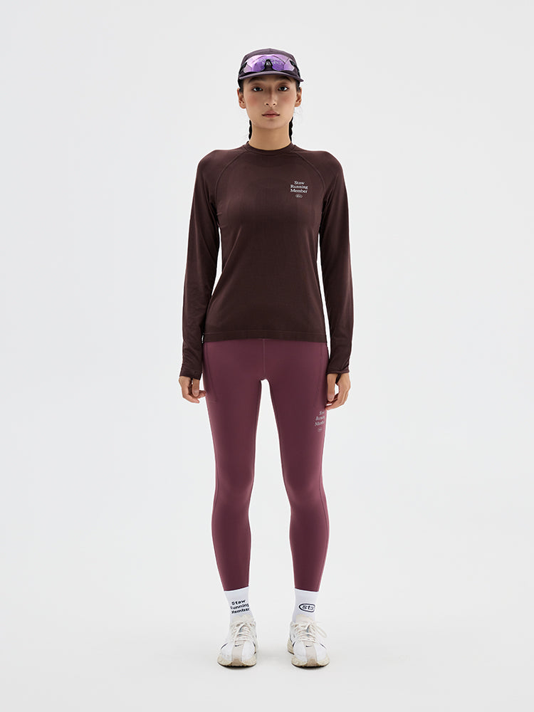 Integrated Knit Athletic Long-Sleeve Top
