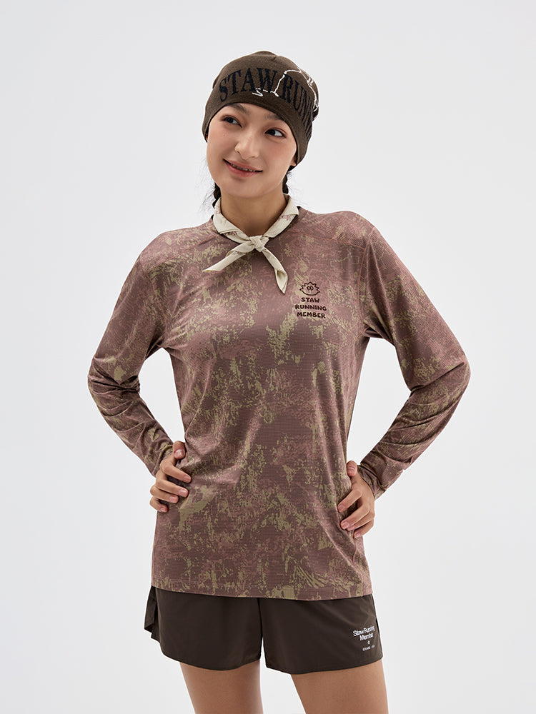 SOSO Graphic Print Running Long Sleeve