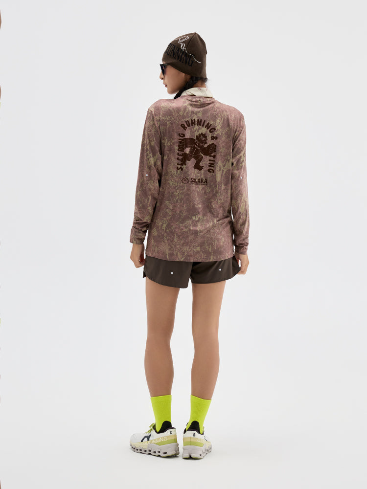 SOSO Graphic Print Running Long Sleeve