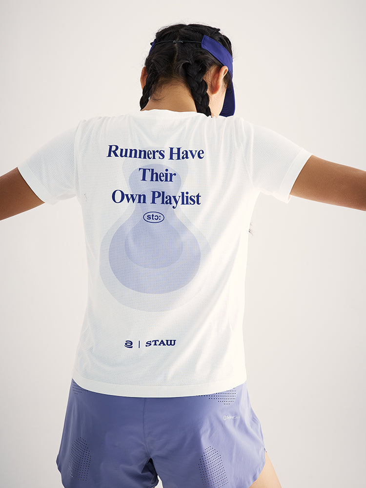 Music-Themed Printed Running T-Shirt