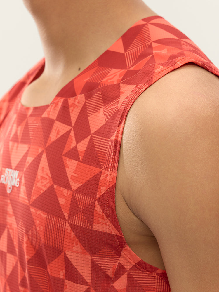 Men's Printed Zoned Sports Tank Top -PRO