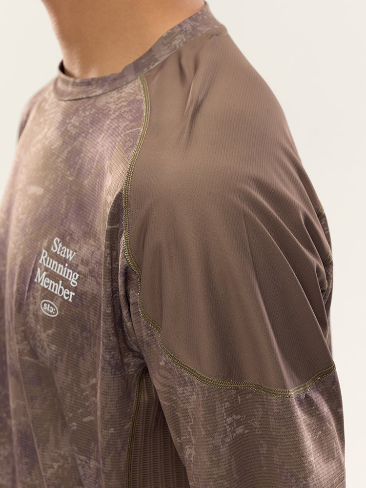 Men's Printed Zoned Running Short Sleeve