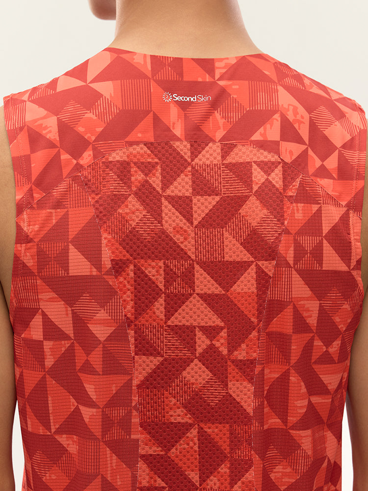 Men's Printed Zoned Sports Tank Top -PRO